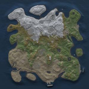 Thumbnail Rust Map: Procedural Map, Size: 3500, Seed: 181546621, 16 Monuments