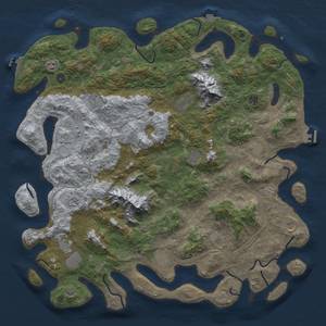 Thumbnail Rust Map: Procedural Map, Size: 5250, Seed: 965874123, 19 Monuments