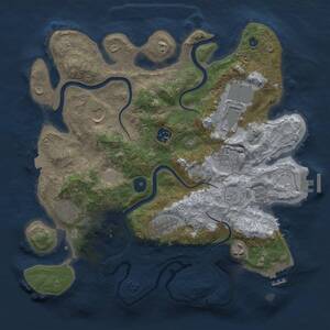 Thumbnail Rust Map: Procedural Map, Size: 3500, Seed: 1916500508, 14 Monuments