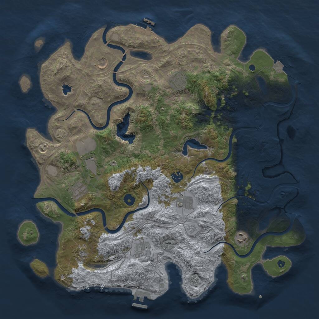 Rust Map: Procedural Map, Size: 4250, Seed: 18548465, 16 Monuments