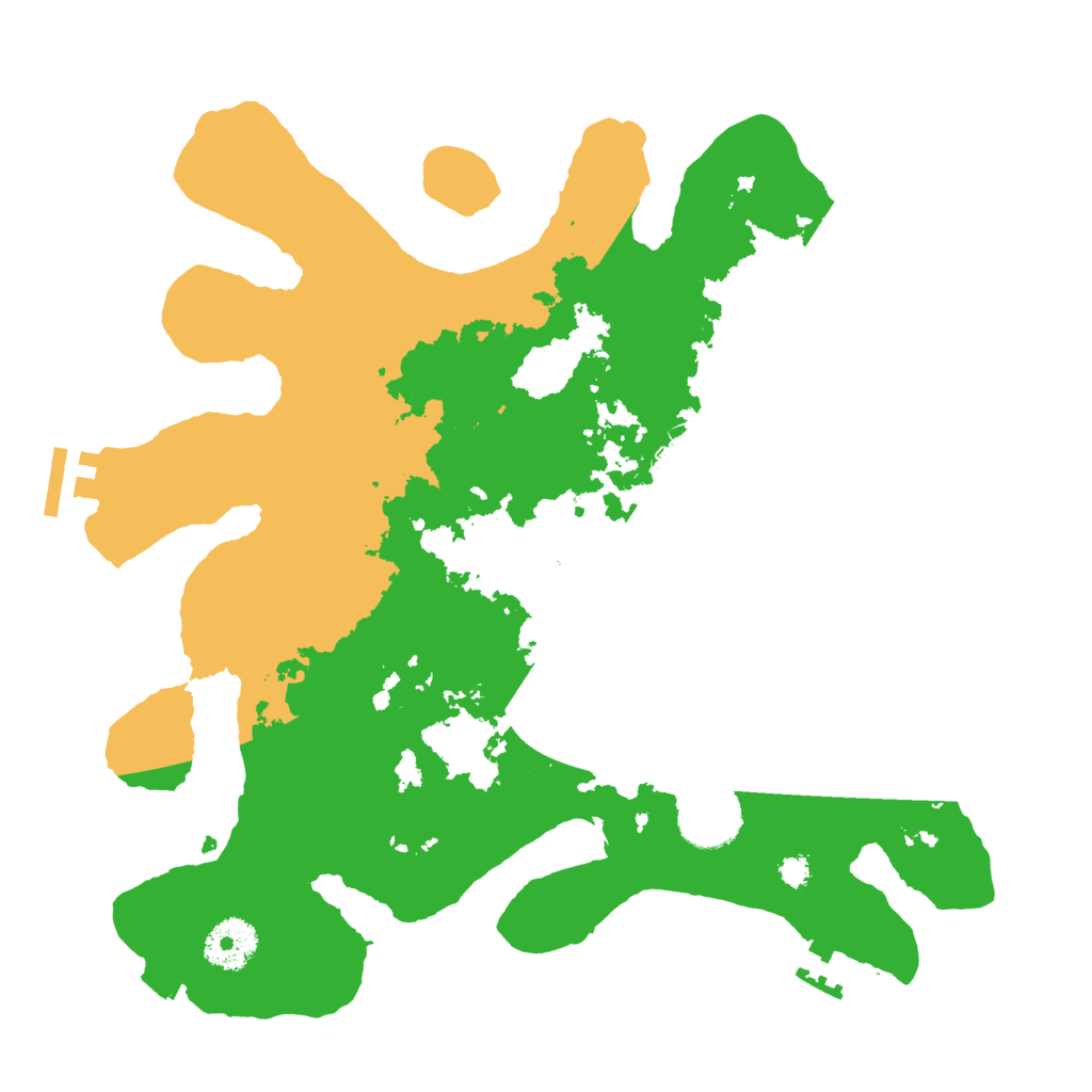 Biome Rust Map: Procedural Map, Size: 3200, Seed: 61256