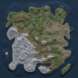 Thumbnail Rust Map: Procedural Map, Size: 4000, Seed: 1099930057, 19 Monuments