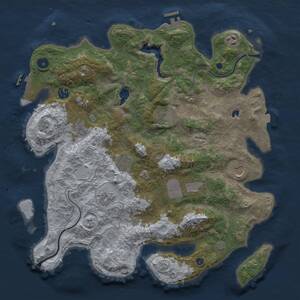 Thumbnail Rust Map: Procedural Map, Size: 4000, Seed: 1099930057, 15 Monuments