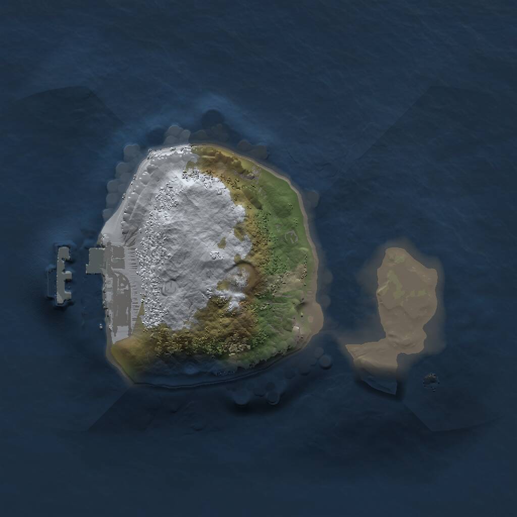 Rust Map: Procedural Map, Size: 1400, Seed: 3131, 2 Monuments