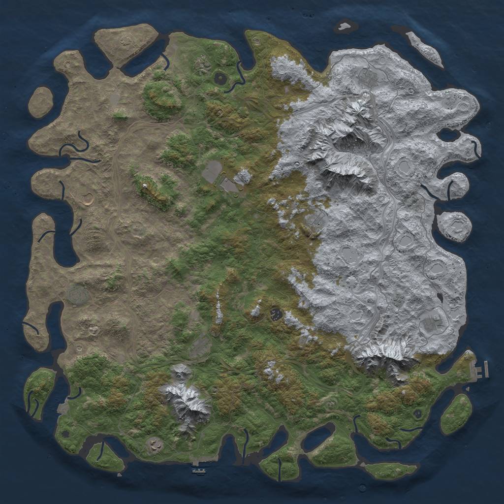 Rust Map: Procedural Map, Size: 6000, Seed: 130140019, 19 Monuments