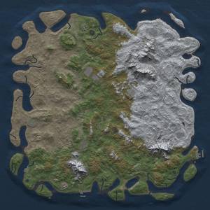 Thumbnail Rust Map: Procedural Map, Size: 6000, Seed: 130140019, 19 Monuments