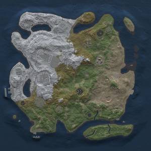 Thumbnail Rust Map: Procedural Map, Size: 3500, Seed: 533, 16 Monuments