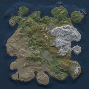 Thumbnail Rust Map: Procedural Map, Size: 3500, Seed: 1719422592, 16 Monuments