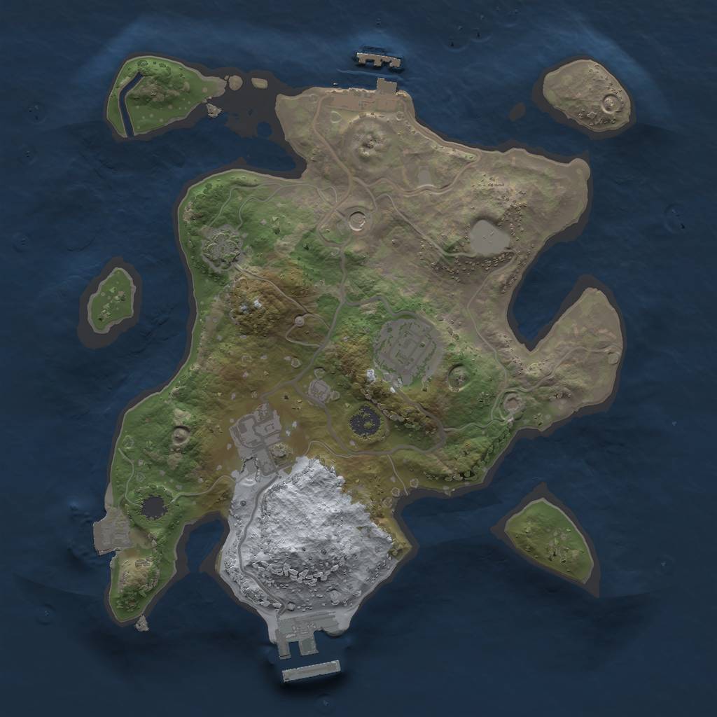 Rust Map: Procedural Map, Size: 2500, Seed: 63567802, 9 Monuments