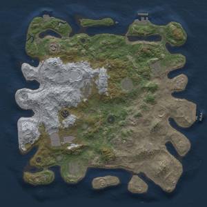 Thumbnail Rust Map: Procedural Map, Size: 4000, Seed: 819720809, 18 Monuments