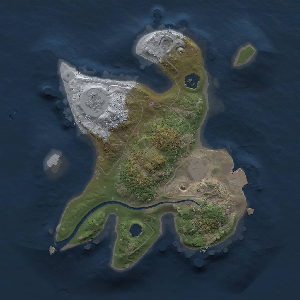 Rust Map: Procedural Map, Size: 2000, Seed: 269098196, 2 Monuments