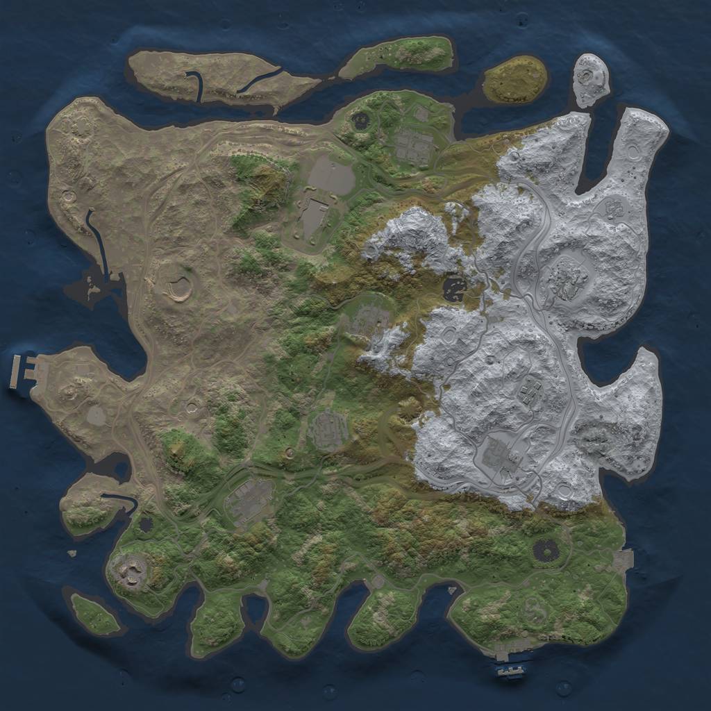 Rust Map: Procedural Map, Size: 4250, Seed: 111714709, 19 Monuments