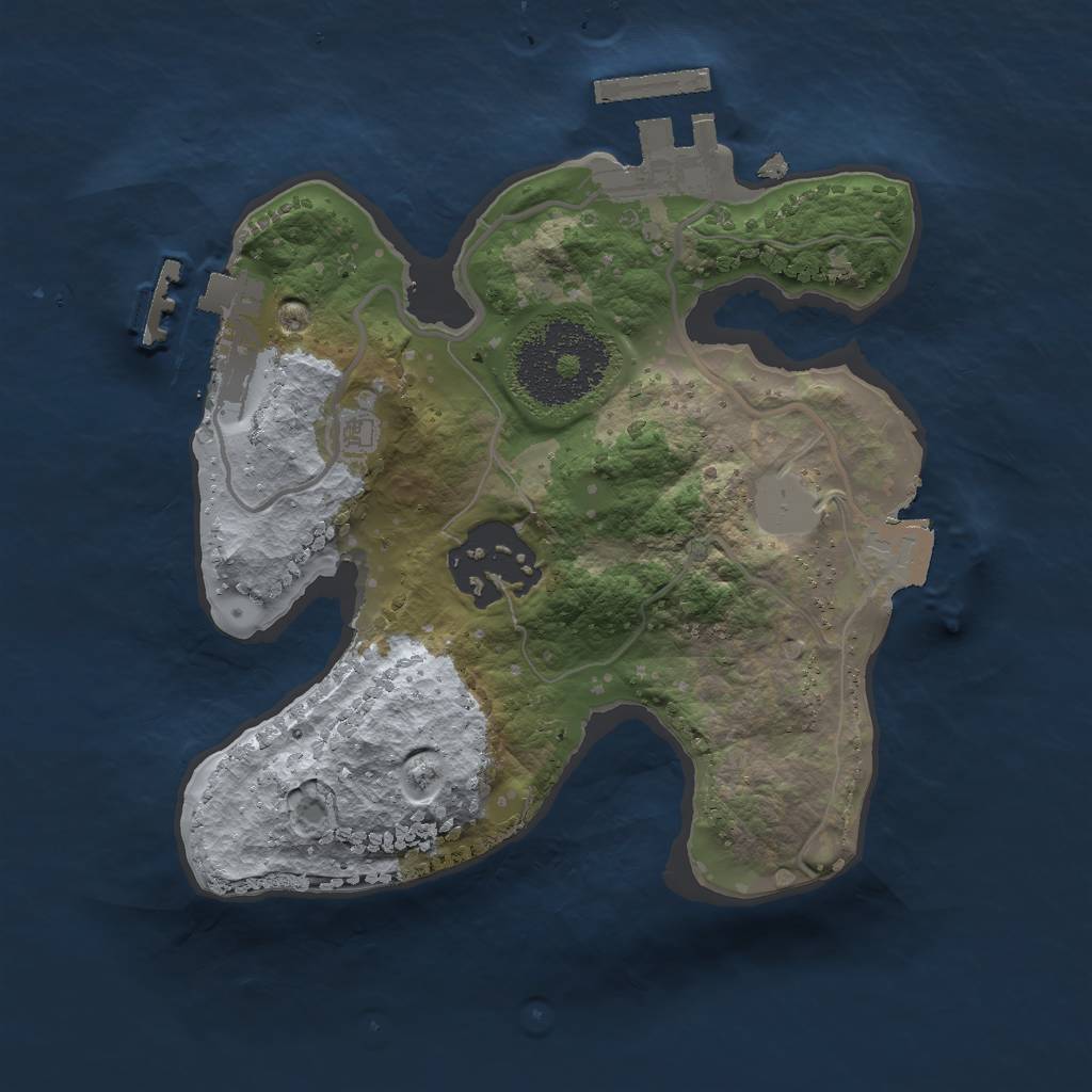 Rust Map: Procedural Map, Size: 1900, Seed: 32514, 6 Monuments