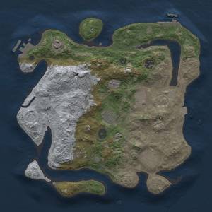 Thumbnail Rust Map: Procedural Map, Size: 3300, Seed: 1993818832, 16 Monuments