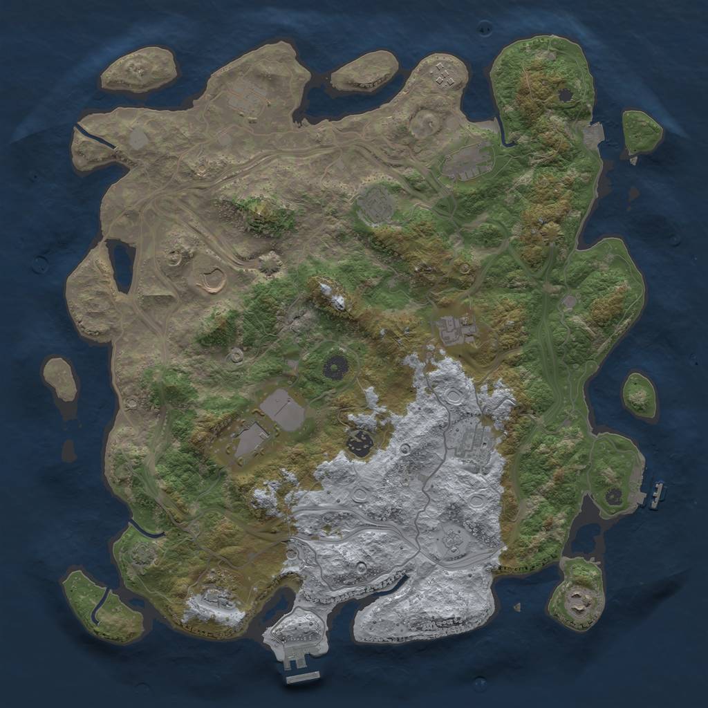 Rust Map: Procedural Map, Size: 4250, Seed: 638273533, 19 Monuments