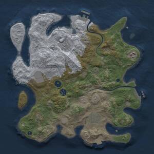 Thumbnail Rust Map: Procedural Map, Size: 3500, Seed: 367571124, 13 Monuments