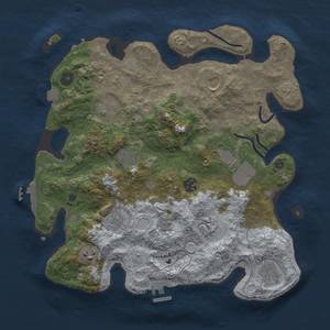 Thumbnail Rust Map: Procedural Map, Size: 3600, Seed: 12007, 18 Monuments