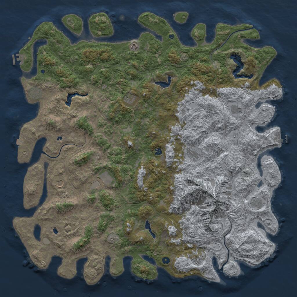 Rust Map: Procedural Map, Size: 5975, Seed: 1495858156, 17 Monuments