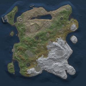 Thumbnail Rust Map: Procedural Map, Size: 3300, Seed: 1682261552, 15 Monuments