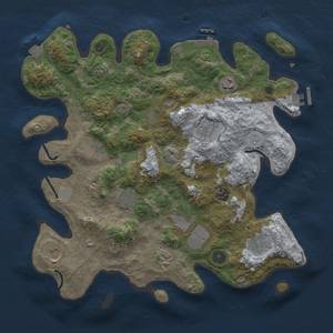 Thumbnail Rust Map: Procedural Map, Size: 3750, Seed: 26680762, 17 Monuments