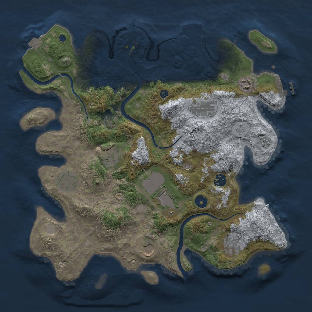 Rust Map: Procedural Map, Size: 3750, Seed: 26680762, 15 Monuments