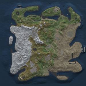 Thumbnail Rust Map: Procedural Map, Size: 3500, Seed: 595630495, 17 Monuments