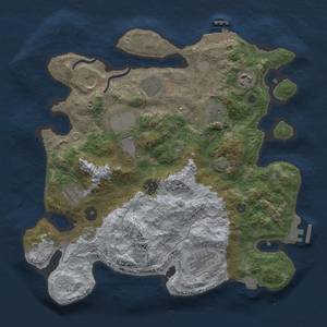 Thumbnail Rust Map: Procedural Map, Size: 3500, Seed: 374412969, 17 Monuments