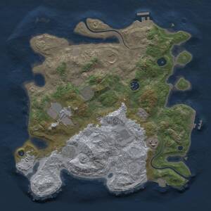 Thumbnail Rust Map: Procedural Map, Size: 3500, Seed: 374412969, 14 Monuments