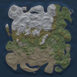 Thumbnail Rust Map: Procedural Map, Size: 4500, Seed: 616380764, 19 Monuments