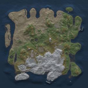 Thumbnail Rust Map: Procedural Map, Size: 4000, Seed: 777444, 19 Monuments