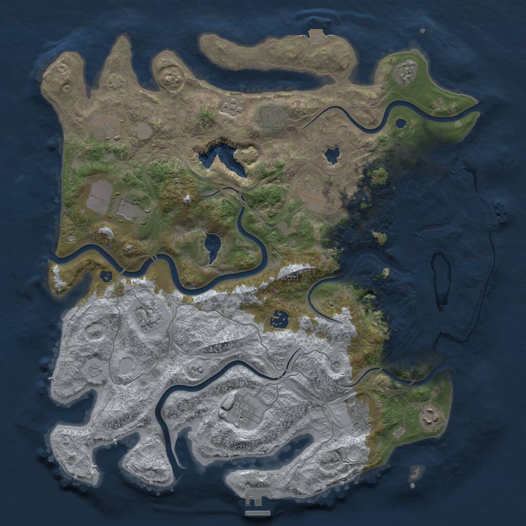Rust Map: Procedural Map, Size: 4250, Seed: 13197511, 16 Monuments
