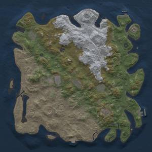 Thumbnail Rust Map: Procedural Map, Size: 4600, Seed: 1682432392, 19 Monuments