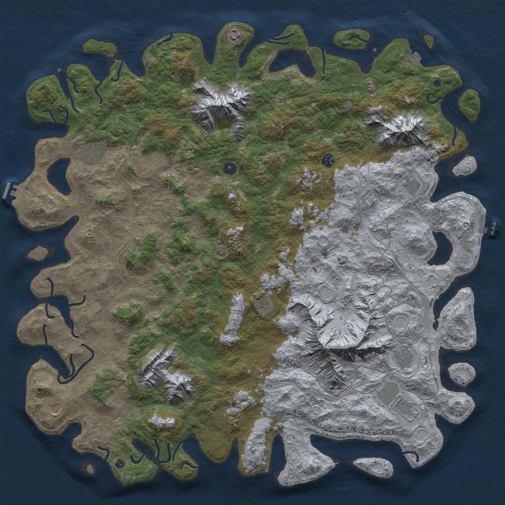 Rust Map: Procedural Map, Size: 6000, Seed: 79328, 19 Monuments