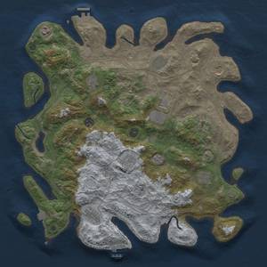 Thumbnail Rust Map: Procedural Map, Size: 4250, Seed: 60616606, 19 Monuments