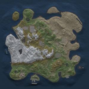 Thumbnail Rust Map: Procedural Map, Size: 3510, Seed: 19686, 15 Monuments