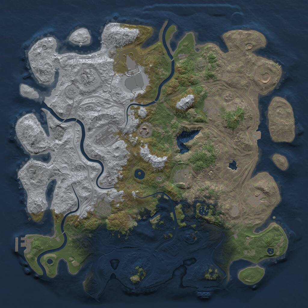 Rust Map: Procedural Map, Size: 4400, Seed: 19033, 17 Monuments