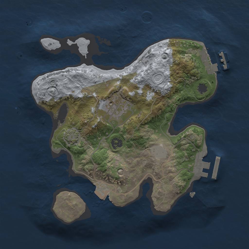Rust Map: Procedural Map, Size: 2200, Seed: 657567, 7 Monuments