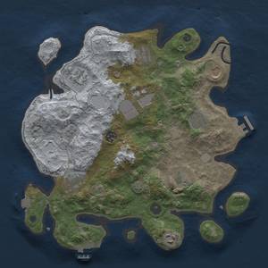 Thumbnail Rust Map: Procedural Map, Size: 3500, Seed: 77206055, 18 Monuments