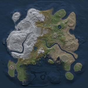 Thumbnail Rust Map: Procedural Map, Size: 3500, Seed: 77206055, 16 Monuments