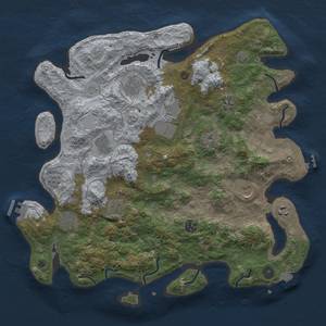 Thumbnail Rust Map: Procedural Map, Size: 4000, Seed: 1642047390, 18 Monuments