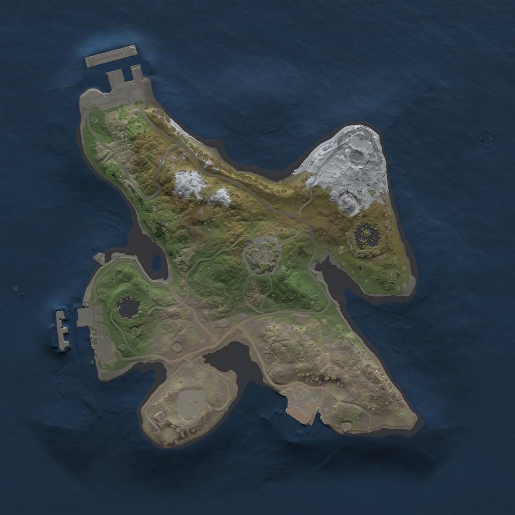 Rust Map: Procedural Map, Size: 2000, Seed: 966701915, 6 Monuments