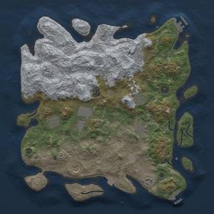 Thumbnail Rust Map: Procedural Map, Size: 4000, Seed: 321477240, 18 Monuments