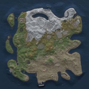 Thumbnail Rust Map: Procedural Map, Size: 3500, Seed: 332675704, 18 Monuments