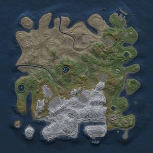 Thumbnail Rust Map: Procedural Map, Size: 3500, Seed: 1232346746, 13 Monuments