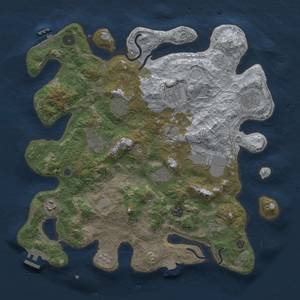 Thumbnail Rust Map: Procedural Map, Size: 3800, Seed: 95588130, 18 Monuments