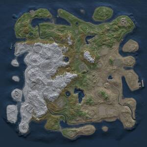 Thumbnail Rust Map: Procedural Map, Size: 4250, Seed: 936193408, 16 Monuments