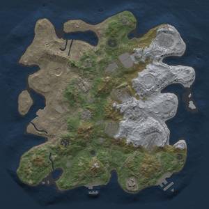 Thumbnail Rust Map: Procedural Map, Size: 3500, Seed: 195462640, 17 Monuments