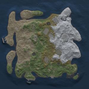 Thumbnail Rust Map: Procedural Map, Size: 3750, Seed: 130140019, 17 Monuments