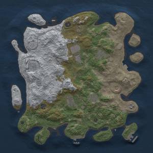 Thumbnail Rust Map: Procedural Map, Size: 4000, Seed: 1983, 18 Monuments