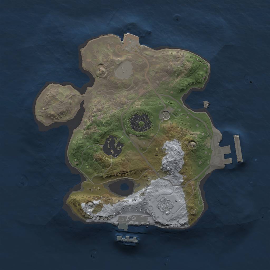 Rust Map: Procedural Map, Size: 2000, Seed: 1598052521, 8 Monuments